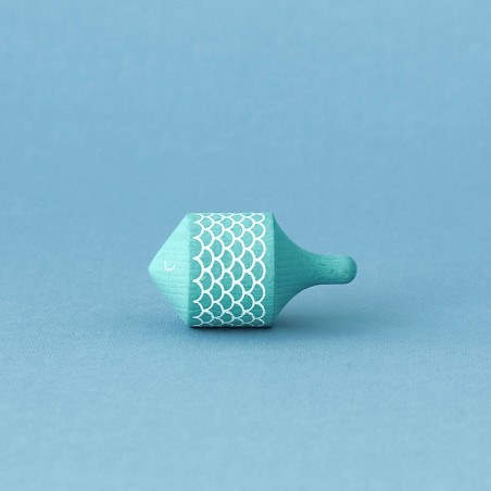 Spinning Top - FISH Blue